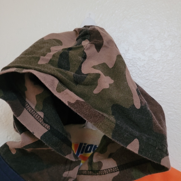 Polo by Ralph Lauren Blue and Orange Hoodie Long Sleeve Shirt - Picture 3 of 5